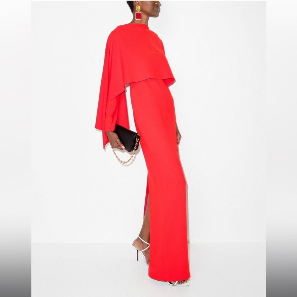 SOLACE LONDON

yael red cape gown

Chic Red Women's gown red long cape